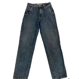 Zara straight leg Medium/dark wash jeans High rise Womens 24